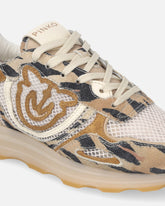 Sneakers avec logo Love Birds et imprimé animalier - | Pinko