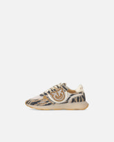 Sneakers with Love Birds logo and animal print - | Pinko