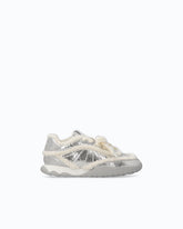 Sneakers en cuir avec détails en fourrure synthétique - Gris | Pinko