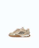 Sneakers en cuir avec détails en fourrure synthétique - Gris | Pinko
