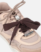Sneakers à lacets doubles et applications bijou - | Pinko
