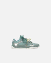 Sneakers with double laces and logo details - Sage Green | Pinko
