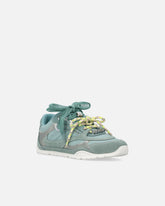 Sneakers with double laces and logo details - Sage Green | Pinko