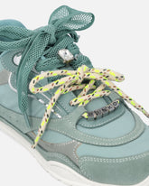 Sneakers with double laces and logo details - Sage Green | Pinko