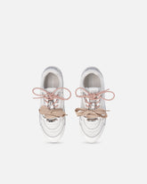 Sneakers with double laces, crystal and charms - | Pinko