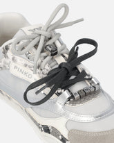 Sneakers stampa pitone con lacci doppi - | Pinko