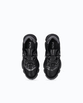 Δερμάτινα sneakers με κορδόνια trekking - Μαύρο | Pinko