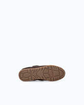Suede and sequin sneakers with hook-and-loop fastening - Brown | Pinko