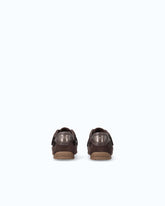 Suede and sequin sneakers with hook-and-loop fastening - Brown | Pinko