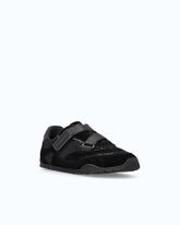 Suede and sequin sneakers with hook-and-loop fastening - Black | Pinko
