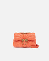 Mini borsa a tracolla Love Bag Puff in rafia con catena -  | Pinko