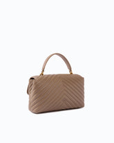 Lady Love Bag Puff medium handbag in chevron nappa leather -  | Pinko