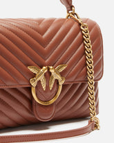 Borsa a mano media Love Bag Puff Chevron in nappa -  | Pinko