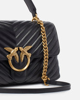 Bolso de mano mediano Love Bag Puff Chevron en napa -  | Pinko