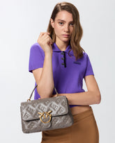 Borsa a tracolla media Love Bag Puff in nappa logata -  | Pinko