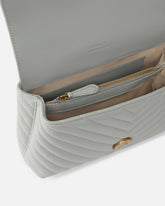 Borsa piccola a mano Lady Love Bag Puff Chevron - Bianco Crema | Pinko
