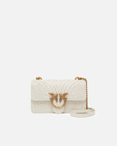 Borsa a tracolla piccola Mini Love Bag con ricamo in rafia -  | Pinko
