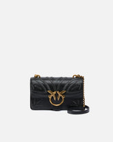 Borsa a tracolla piccola Mini Love Bag con ricamo in rafia -  | Pinko