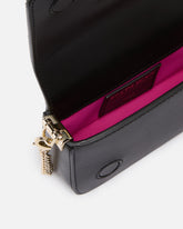 PINKO Galleria Micro Love Bag Click fully rhinestoned clutch in microfibre -  | Pinko