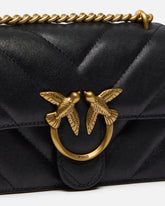 Borsa a tracolla piccola Love Bag in pelle effetto used -  | Pinko