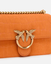 Borsa a tracolla piccola Mini Love Bag One in pelle stampa coccodrillo -  | Pinko