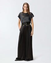 Blusa a maniche corte in satin -  | Pinko