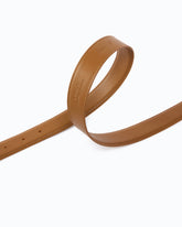 Cintura in pelle da 3 cm con fibbia Love Birds - Marrone | Pinko