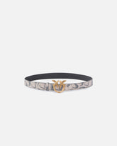 Python-print belt with Love Birds buckle, 3 cm -  | Pinko