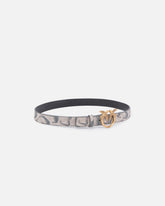 Python-print belt with Love Birds buckle, 3 cm -  | Pinko
