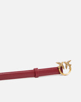 Cintura sottile Love Birds in pelle 2cm -  | Pinko