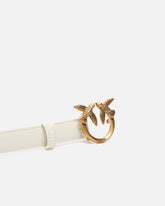 Cintura sottile Love Birds in pelle 2cm -  | Pinko