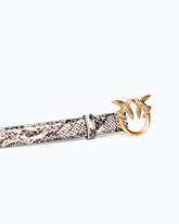 Python-print belt with Love Birds buckle, 2 cm -  | Pinko