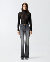 Jeans a zampa in denim grigio -  | Pinko