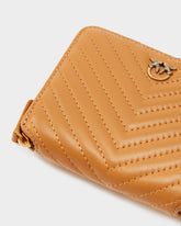 Portafoglio quadrato zip-around nappa trapuntata -  | Pinko