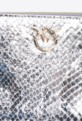 PINKO Galleria Portafoglio quadrato con chiusura a zip in pelle martellata effetto rettile -  | Pinko