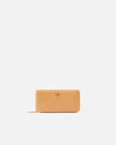 Portafoglio zip-around in nappa chevron -  | Pinko