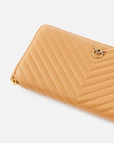 Portafoglio zip-around in nappa chevron -  | Pinko