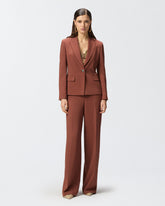 Pantaloni wide-leg da cerimonia in cady -  | Pinko