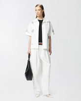 Camiseta de manga corta con logotipo bordado -  | Pinko