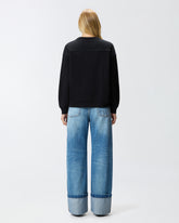 Felpa girocollo con ricamo gioiello Love Birds -  | Pinko