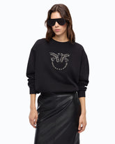 Felpa con logo Love Birds gioiello - Nero | Pinko