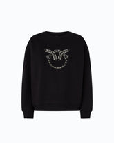 Felpa con logo Love Birds gioiello - Nero | Pinko