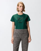 T-shirt with decorated Love Birds logo -  | Pinko