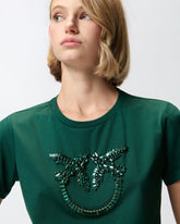 T-shirt logo Love Birds decorato -  | Pinko