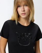 T-shirt logo Love Birds decorato -  | Pinko