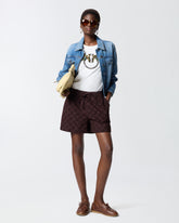 T-shirt con maxi ricamo gioiello Love Birds -  | Pinko