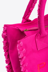 Borsa a mano media Beach Shopper in canvas riciclato -  | Pinko