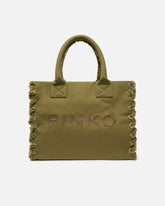 Borsa a mano media Beach Shopper in canvas riciclato -  | Pinko