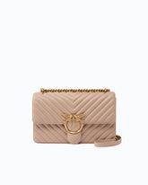 Bolso mediano bandolera Love Bag One Chevron - Beige | Pinko