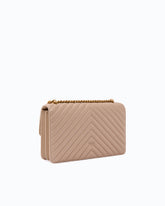 Bolso mediano bandolera Love Bag One Chevron - Beige | Pinko